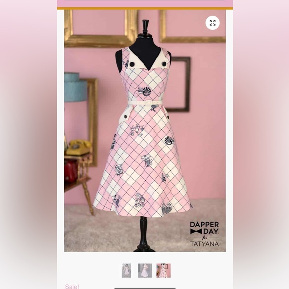 COPY - Dapper Day Alice in Wonderland NWT dress by Tatyana size large - Picture 2 of 3